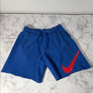 Men’s Nike Royal Blue Shorts with Red Logo Size Small